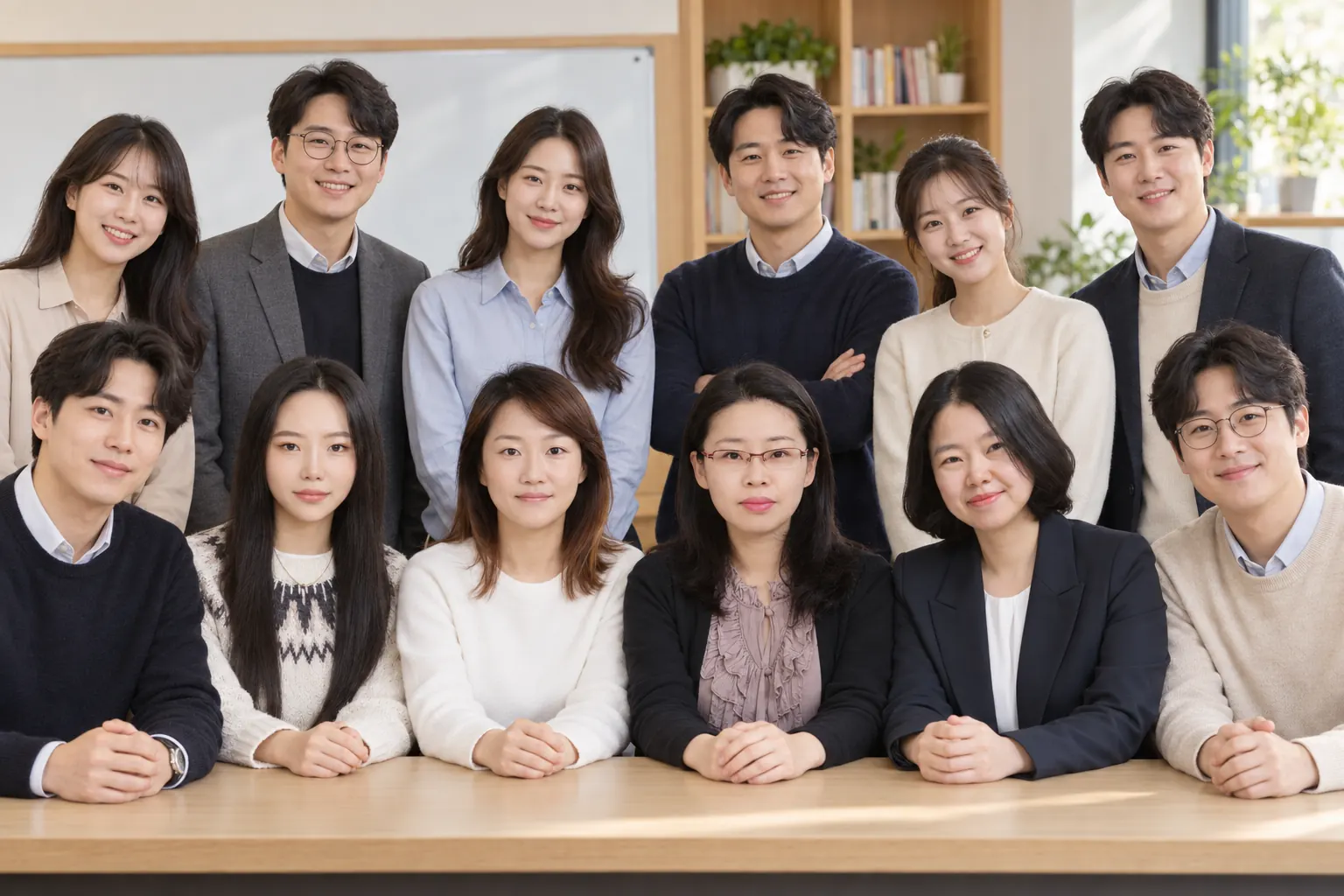 위드온교육 강사진 소개용 12인 단체 이미지 시안